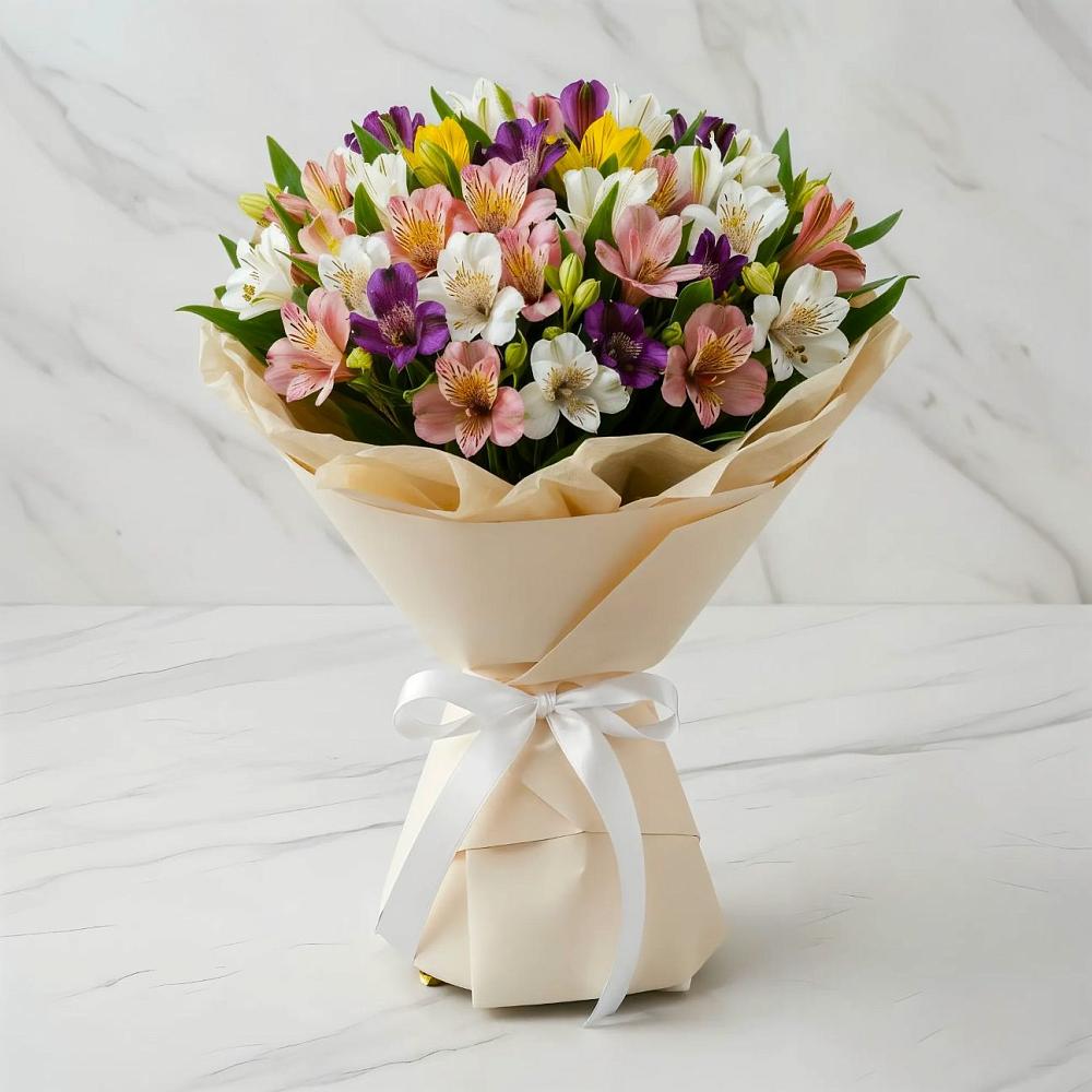 Букет цветов из: Альстромерии в Звенигороде