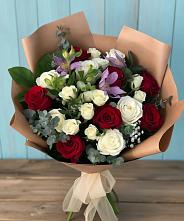 Букет цветов из:  Розы и Альстромерии #REPLACE_PRED# Звенигороде