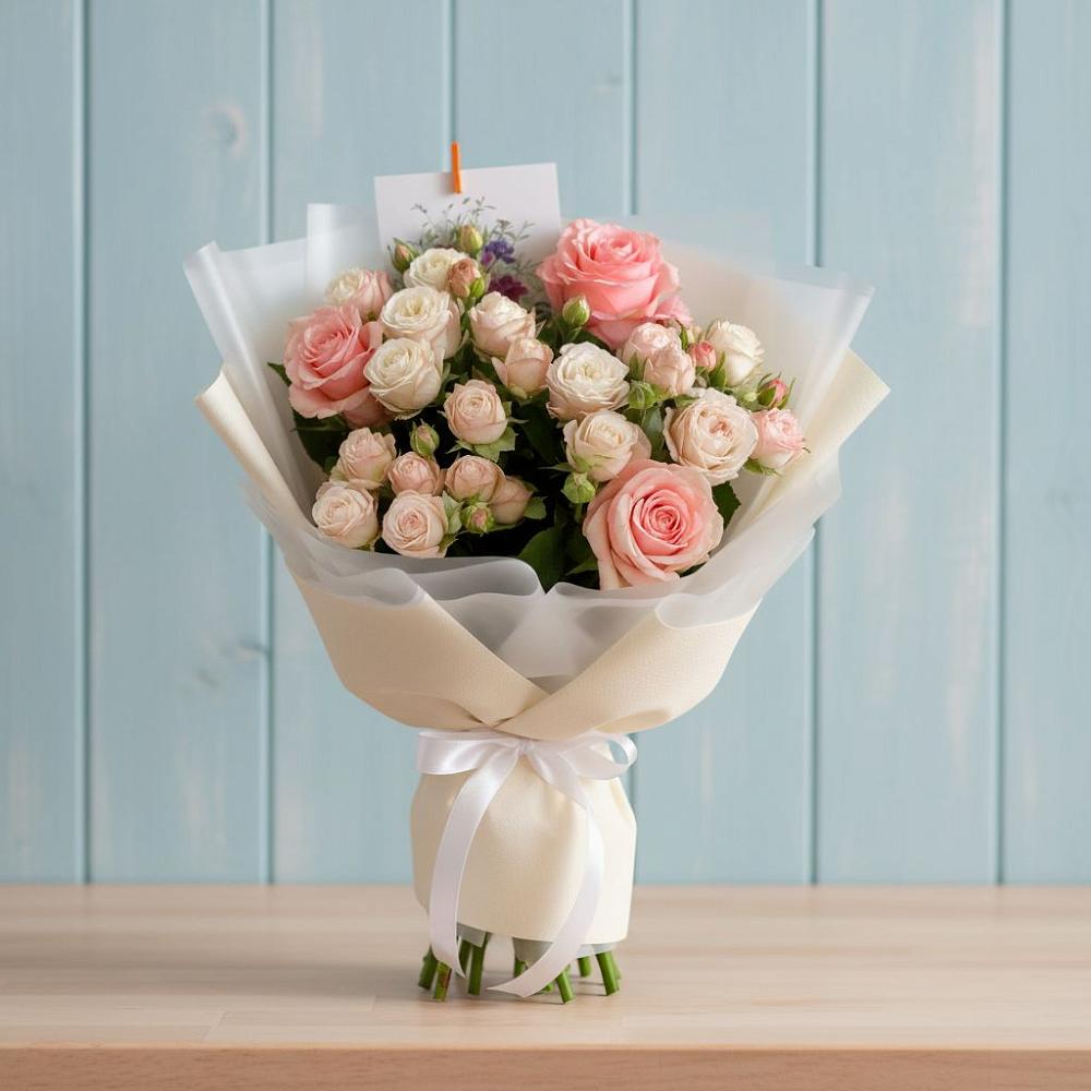 Букет цветов из: Розы в Звенигороде