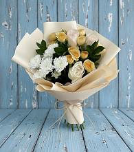 Букет цветов из:  Розы и Хризантемы в Звенигороде