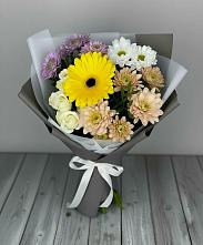 Букет цветов из:  Розы, Герберы и Хризантемы в Звенигороде