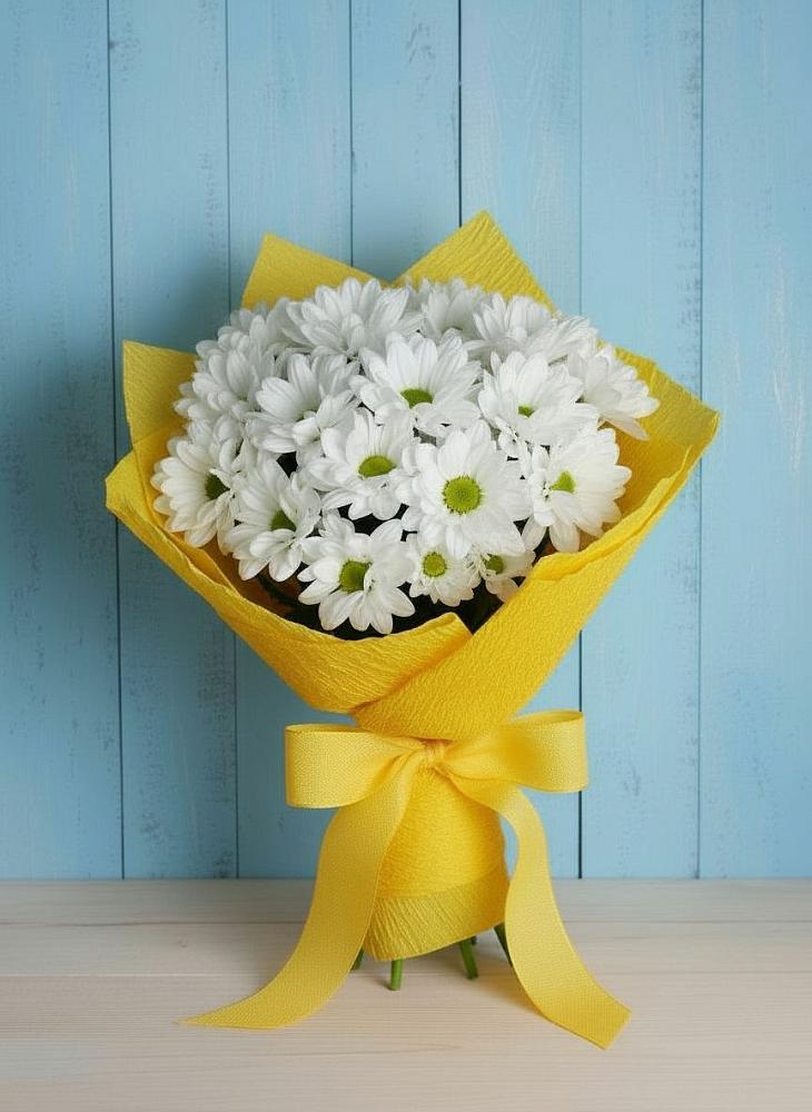 Букет цветов из: Хризантемы в Звенигороде