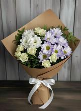 Букет цветов из:  Хризантемы и Розы #REPLACE_PRED# Звенигороде