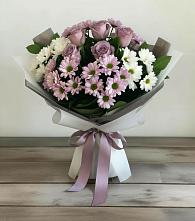 Букет цветов из:  Хризантемы и Розы #REPLACE_PRED# Звенигороде