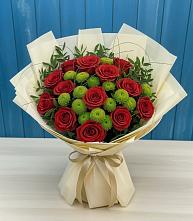 Букет цветов из:  Розы и Хризантемы в Звенигороде